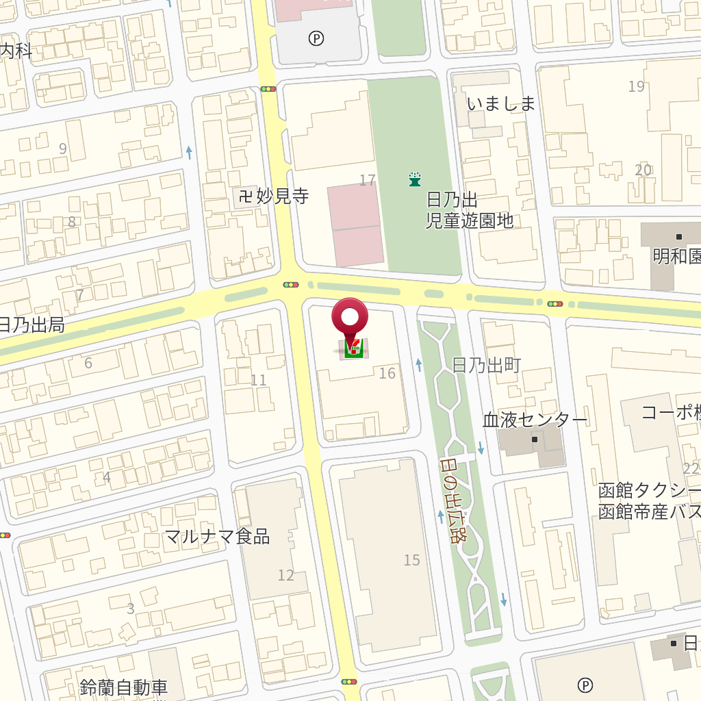 セブン イレブン 函館日の出町店 の地図 住所 電話番号 Mapfan