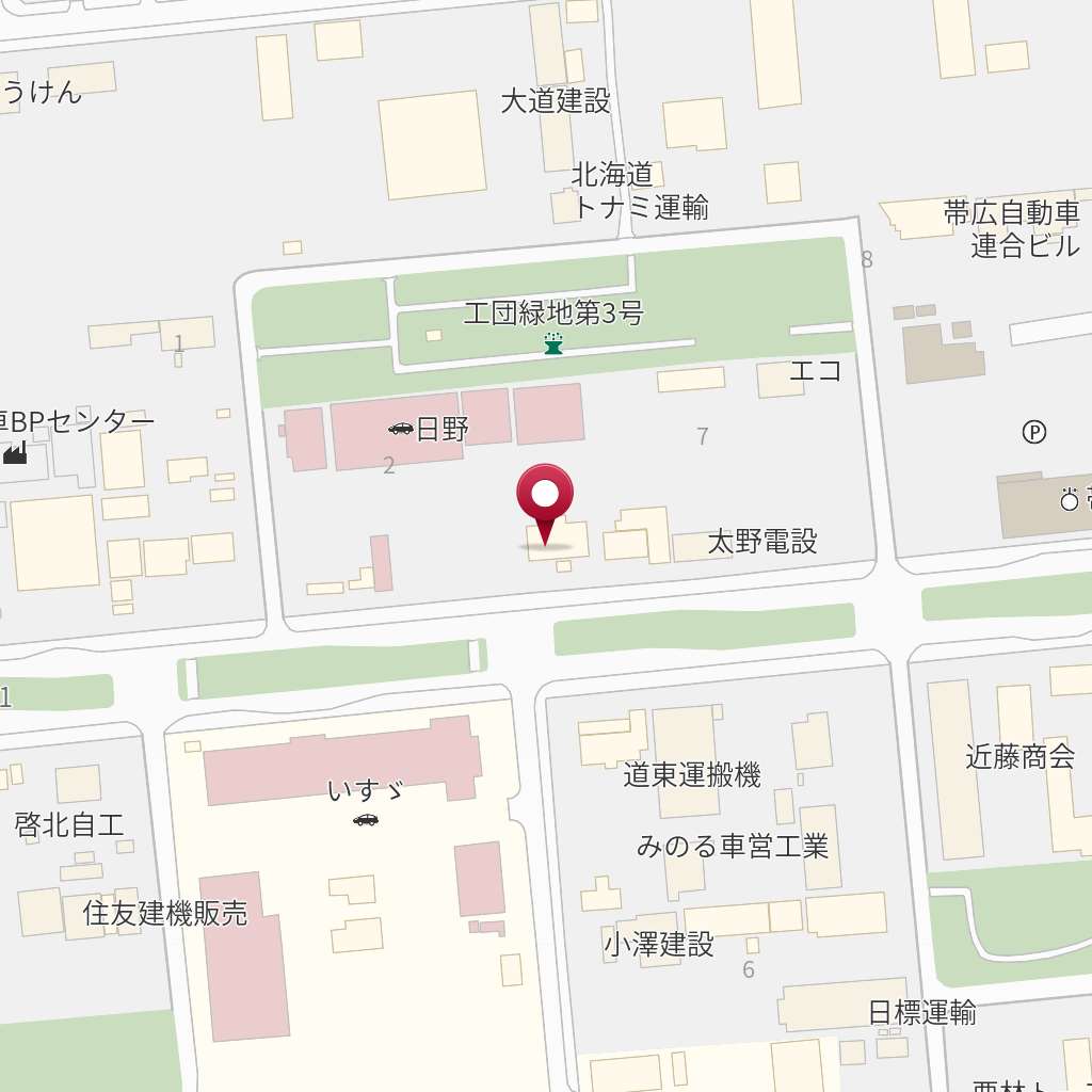 東北海道日野自動車 整備部 の地図 住所 電話番号 Mapfan