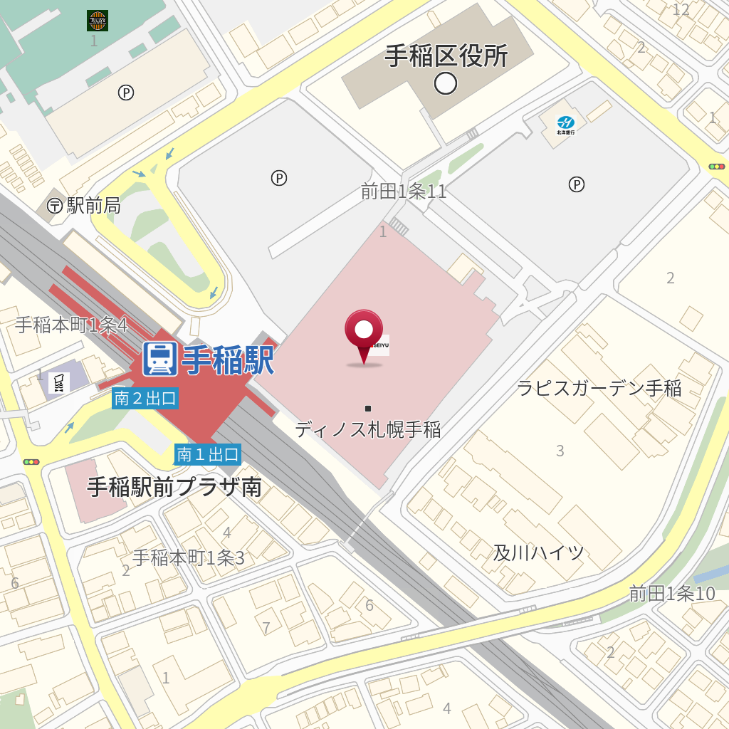 銀座花のれん西友手稲店 の地図 住所 電話番号 Mapfan