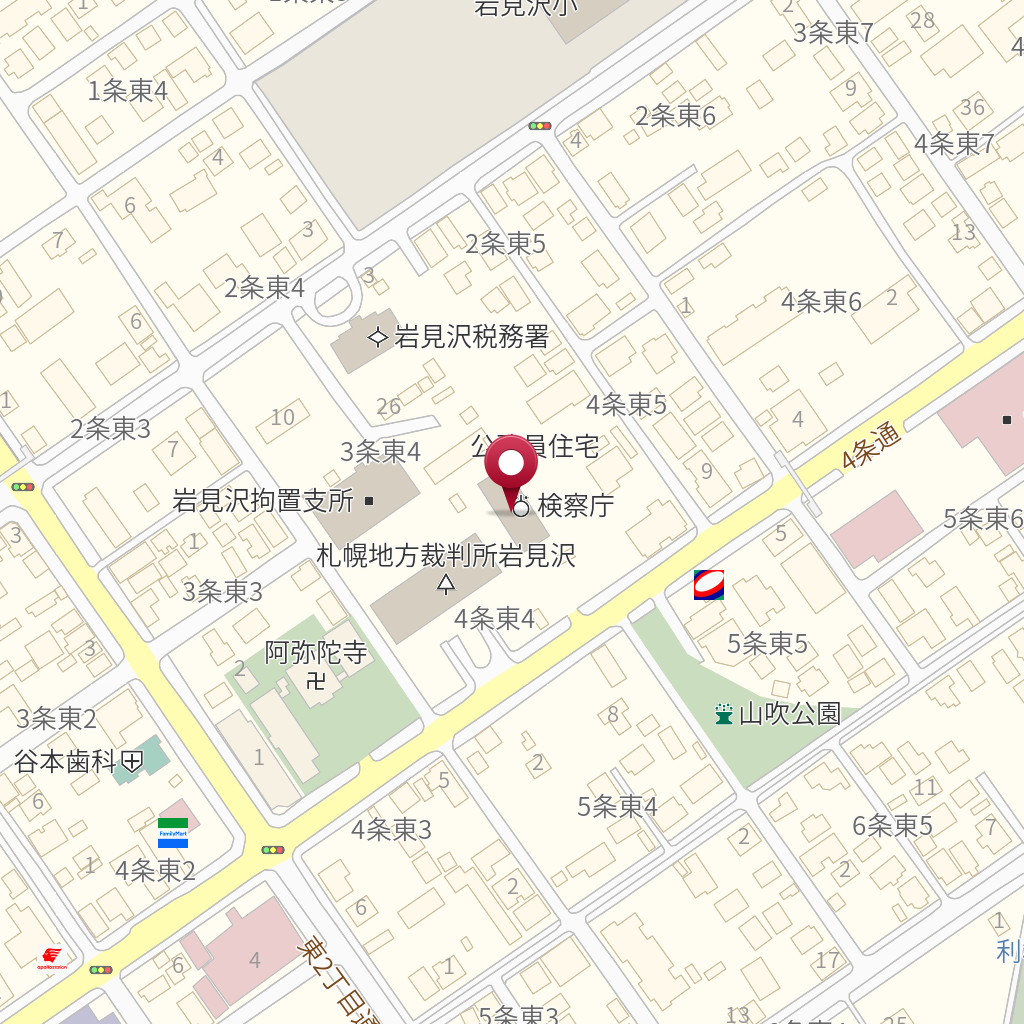 岩見沢区検察庁 の地図 住所 電話番号 Mapfan